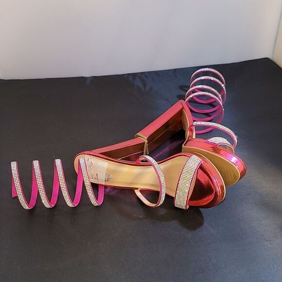 BRAND NEW WILD DIVA LOUNGS RHINESTONES EMBELLISHMENTS SANDAL G1 - Picture 10 of 15